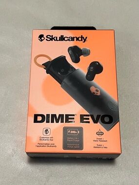 NWT Skullcandy Dime Evo Earbuds in Black